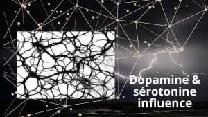 influência da dopamina e da serotonina.